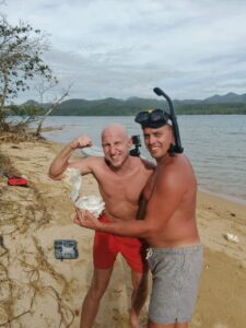 Guests enjoying Mangrove Beach on Treasure Island