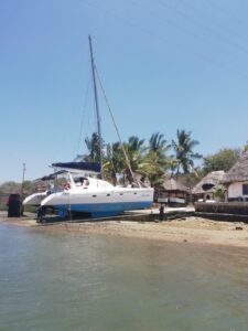 Maria prepared for an ocean passage from Kenya to the Philippines